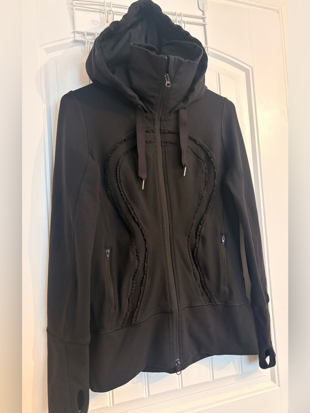 Lululemon Black Full-Zip Hoodie Jacket - Size 8